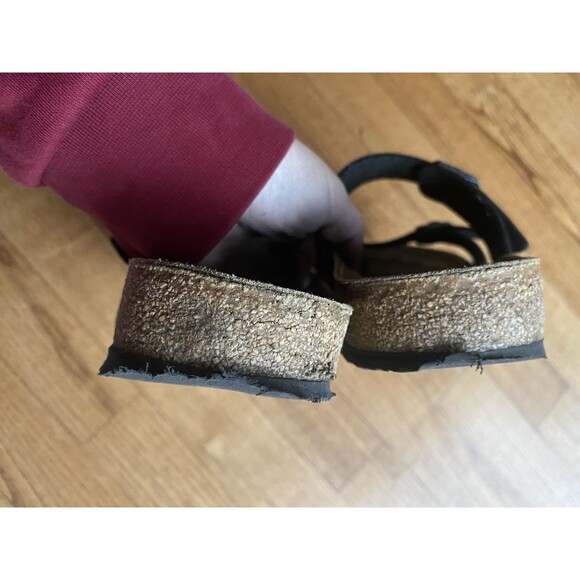 Birkenstock Mayari Women's Black Leather Sandal Strappy Birki 10 Summer Size 41 - Picture 6 of 9